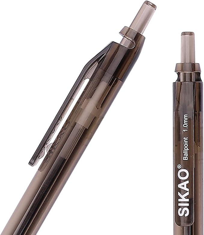 Black Pens Bulk, Box of 60 Pack Black Ink Pens Ballpoint Smooth Writing Pens No Smudge, Retractable Ball Point Pens Medium Point, Click Server Pens for Waitress, School Office Supplies