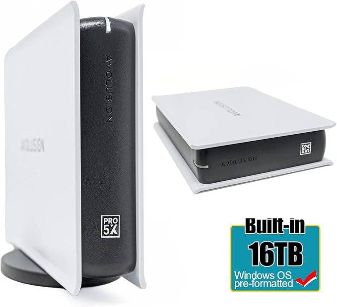 Avolusion PRO-5X Series 16TB USB 3.0 External Hard Drive for WindowsOS Desktop PC/Laptop (White) (Renewed)