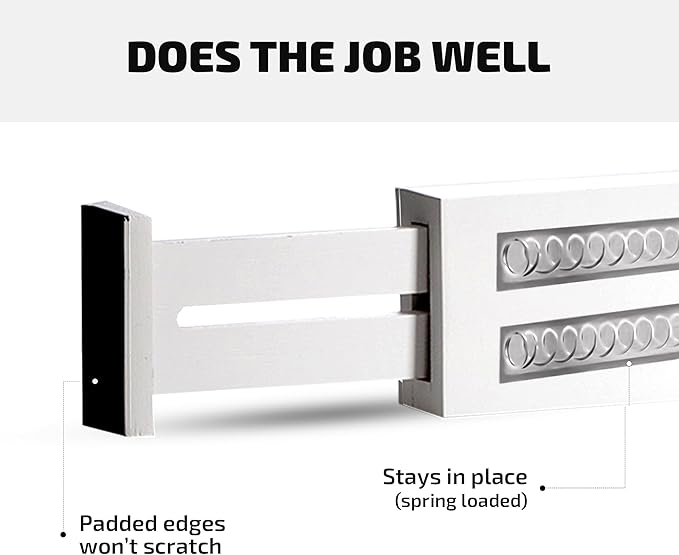 4 Pack Drawer Dividers Bamboo 2.6" High, 12.5"-17" Adjustable Drawer Organizers for Clothes, Expandable Dresser Separators in Bedroom/Bathroom/Kitchen/Office Organization and Storage (White)