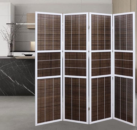 4 Panel 6ft Tall Modern Style Standing Wall Partition Room Divider Panel Indoor Separation, Folding Privacy Screens, Living Room, Partition & Space Divider, Freestanding Inexpensive
