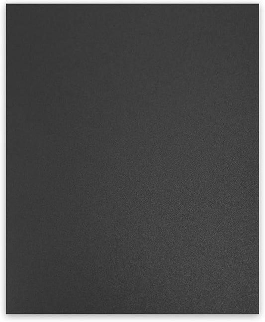 Binditek 200 Pack 12 Mil Sand-Textured Polycover, Midweight Binding Front and Back Covers, Lightly Sanded Finish, 8-1/2" x 11", Square Corners, Un-Punched, Black, Office Supplies