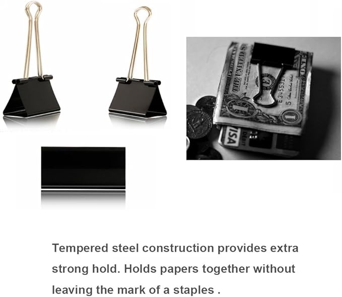 40Pack Extra Large Binder Clips for Office Home 2 inch