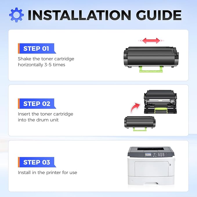 50F1U00 Toner Cartridge Ultra High Yield with Chip Compatible Replacement for 50F1U00 501U Toner for use in Lexmark MS510 MS510dn MS610 MS610dn MS610de MS610dte MS610dtn Laser Printer (Black,1-Pack)