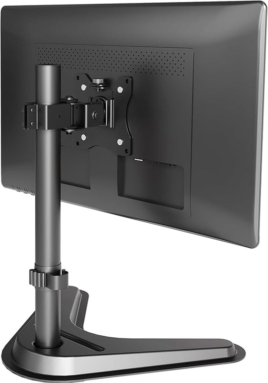 Claiks Monitor Mount, Ergonomic Adjustable Monitor Stand for Max 32 inch Screens, Adjustable Stand up to 20 lbs, VESA Mounting Holes 75&100mm, Black