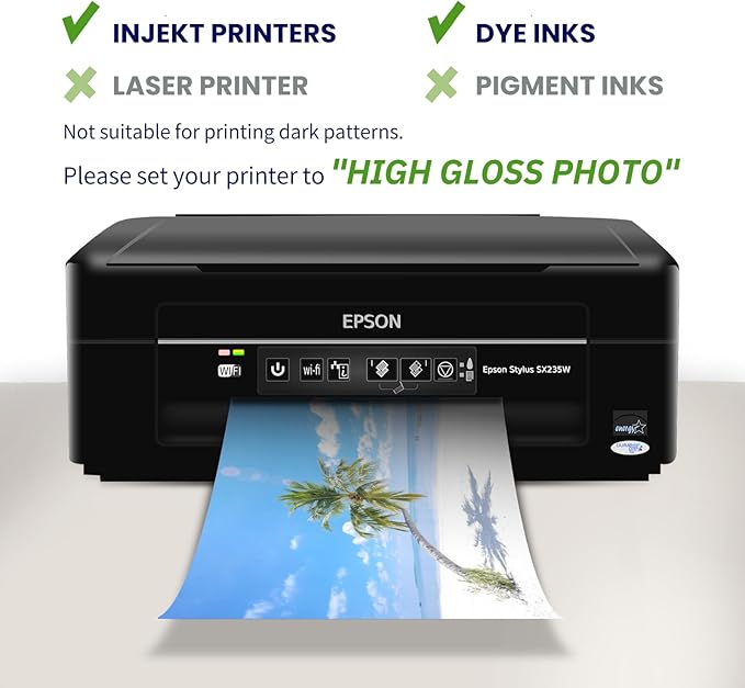 Double Sided Glossy Photo Paper 8.5x11 100 Sheets, Goefun 200GSM/54LB Inkjet Printer Paper 8.5 x 11 Glossy for Crafting, Chip Bags, Calendars, Menus, Cards and Invitations