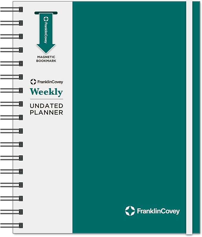 FranklinCovey - Undated Planner | Weekly - Wire-Bound Planner (7” x 8.5” X 1”)