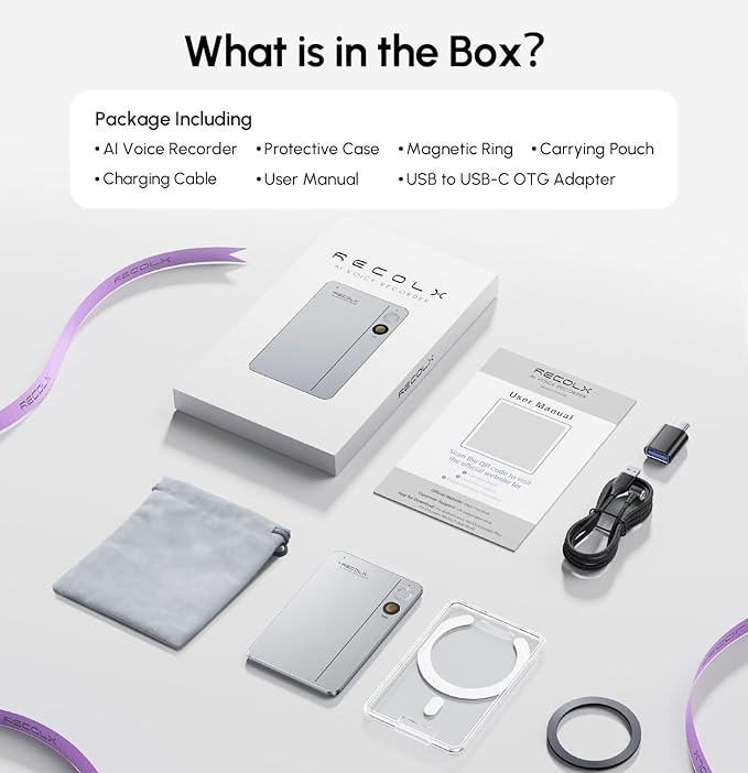 AI Voice Recorder, App Control, Transcribe & Summarize with 71 Pro Templates, Deep AI Analysis, Record Anytime Anywhere for Meetings, Work, Lectures, 112 Languages,Grey