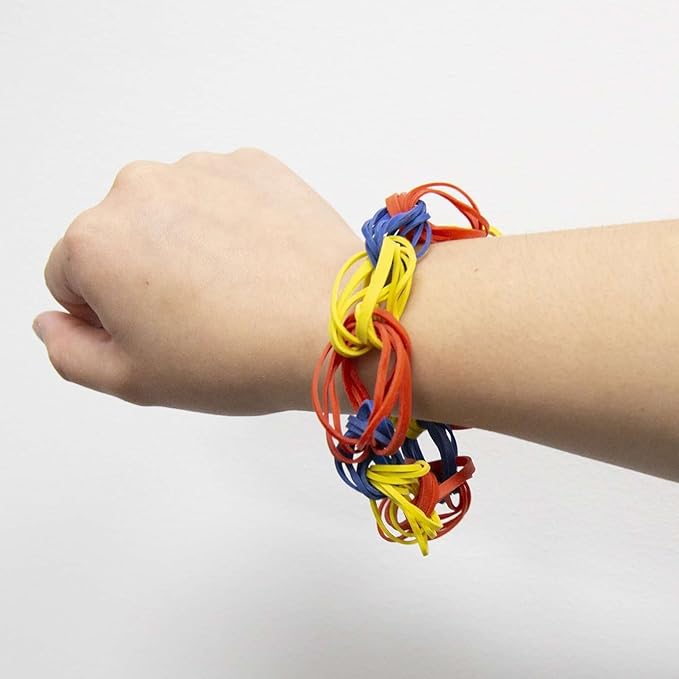 Assorted Color & Size Rubber Bands - Size #54 - Rubber Band Depot - Everyday Bands, Business Rubber Bands - 1/8 Pound Bag