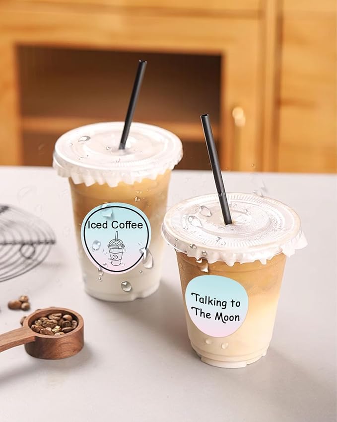 2''×2‘’ Round Circle Thermal Sticker Labels, Self-Adhesive 2 Inch Circle Direct Thermal Labels, Multi-Purpose Sticker Labels for DIY Logo Design,Name Tag,QR Code, 500 Labels/1 Roll, Gradient