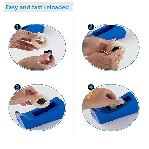 6 Pack Transparent Tape Clear Tape Refills Rolls Each Roll 3/4 x 1000 Inches, 1 inch Core, for Office, Home, School