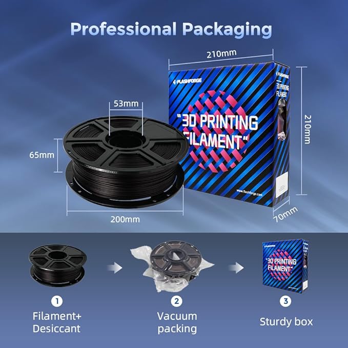 FLASHFORGE Carbon Fiber PLA Filament 1.75mm, Carbon Fiber Reinforced PLA 3D Printer Filament, 1KG Spool Dimensional Accuracy +/- 0.02mm, High Strength & High Abrasion-Resistance (PLA-CF Marsala)