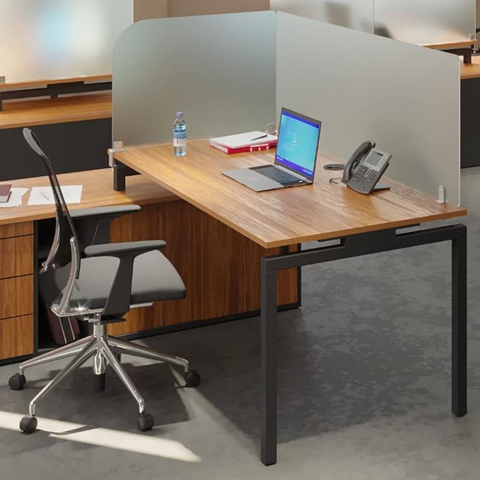 Desk Divider for Students and Desk Privacy Panel. Office Partitions and Ideal Cubicle Light Shield. Frosted Acrylic Clamp-on Desk Partition - 29” W x 22”H Divider