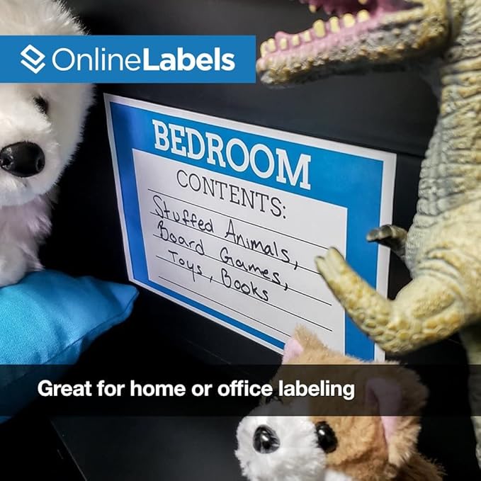 8.5 x 5.5 Half-Sheet Shipping Labels - Permanent, White Matte - for FBA, FedEx, UPS - Pack of 1,000 Labels, 500 Sheets - Inkjet/Laser Printers - Online Labels