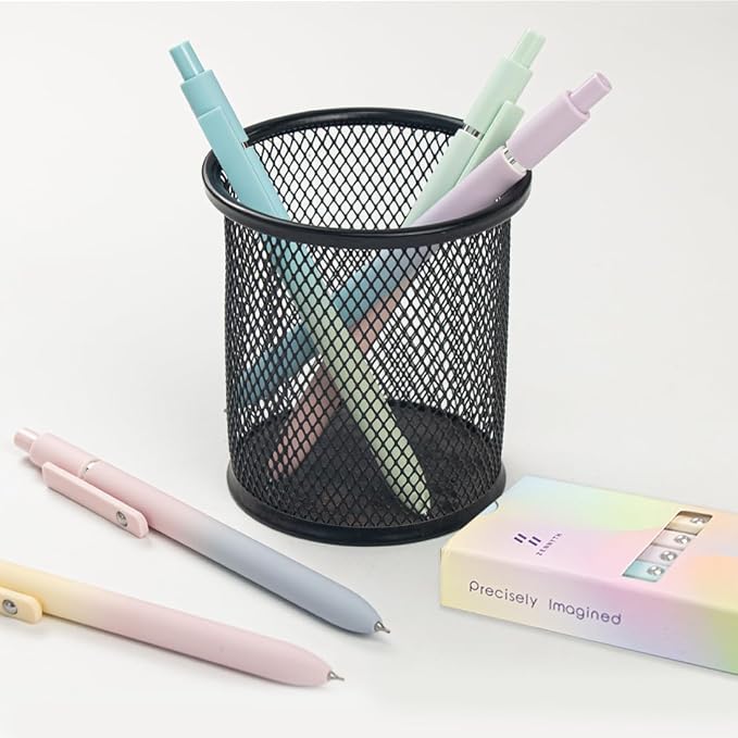 5 Pcs Colorful Gel Pens,0.5mm Fine Point for Journaling Note Taking Writing, Quick Dry Black Ink Pens for Office School Supplies Gifts for Women Teacher Students (Gradient Colors)