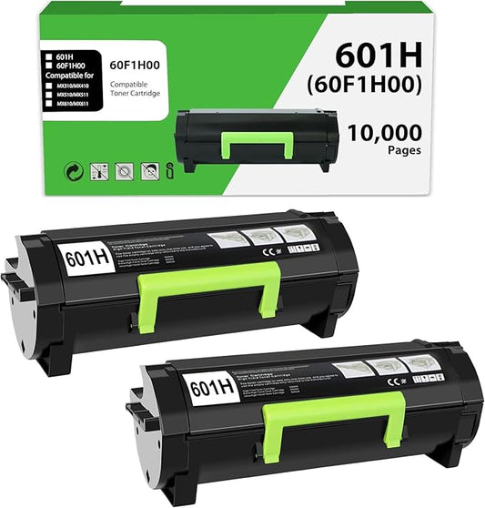 60F1H00 601H Toner Cartridge Compatible Replacement for Lexmark 601H 60F1H00 for MX310dn MX611de MX611dhe MX610de MX511de MX410de MX511dhe MX510de MX511dte MX611dte MX611dfe(10,000 Pages)