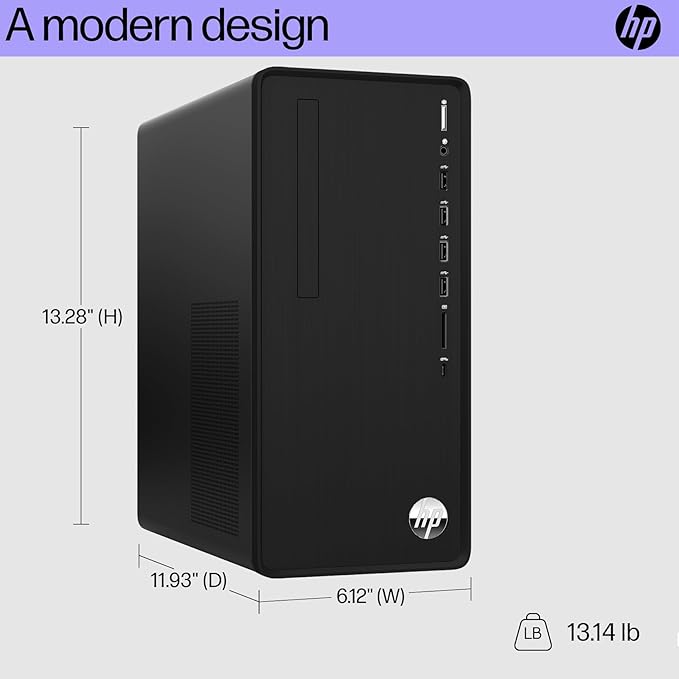 HP Pavilion Tower Desktop Computer, Intel 8-Core i7-10700F up to 4.8GHz, 16GB DDR4 RAM, 1TB PCIe SSD, GeForce GT 610 2GB, WiFi 6, Bluetooth, RJ-45, Type-C, KB & Mouse, Black, Windows 11 Pro, Tichang