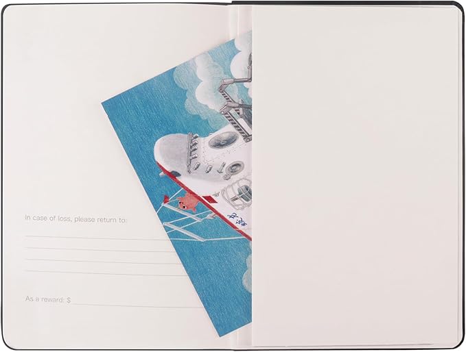 Comix Lined Journal Notebook for Women Men, Journaling Notebooks for Office School Home, 240 Pages, 5.5" x 8.3", College Ruled, A5, Hardcover, Black