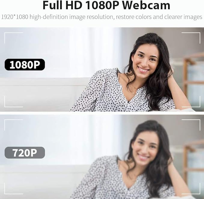 easyday 1080P HD Webcam with Microphone, Streaming Computer Web Camera for Laptop/Desktop/Mac/TV, USB PC Camera for Video Calling, Conferencing, Gaming