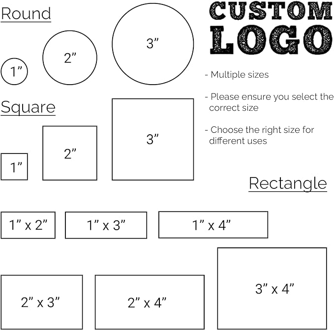 Custom Stamp with Logo Text - Personalized Rubber Stamp with Handle - Address Stamps for Business or Crafting - Rectangle 2"x3"