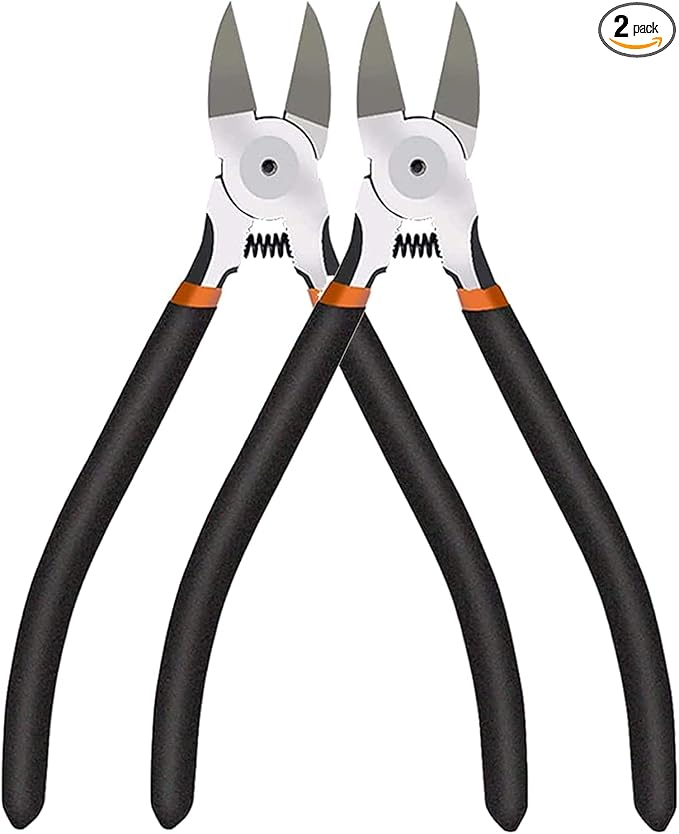 BOENFU Wire Snips Floral Wire Cutter Jewelry Wire Snippers 6 Inches 2 Pack Flush Cut Pliers Side Cutters Metal Cutting Tool for Crafting, Floral, Artificial Flowers, Chicken Wire, Electrical