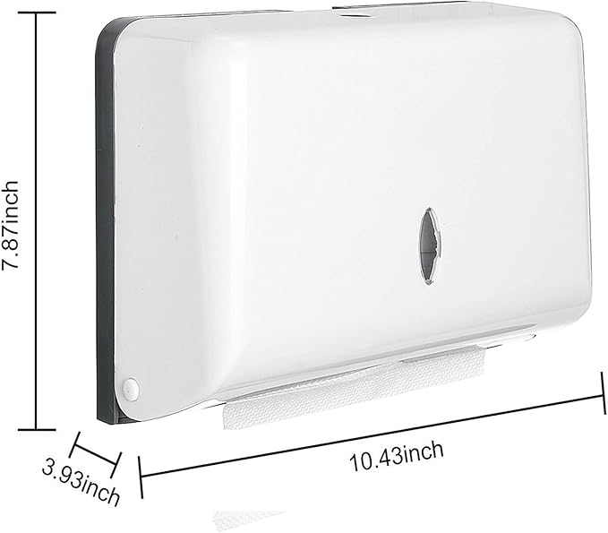 AILELAN Paper Towel Dispensers, Commercial Toilet Tissue Dispensers Wall Mount Paper Towel Holder Multifold/C-Fold Paper Towel Dispenser for Kitchen and Restroom Decor (White)