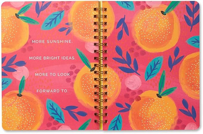 Compendium Spiral Notebook - Oh, Happy Day — A Designer Spiral Notebook with 192 Lined Pages, College Ruled, 7.5”W x 9.25”H