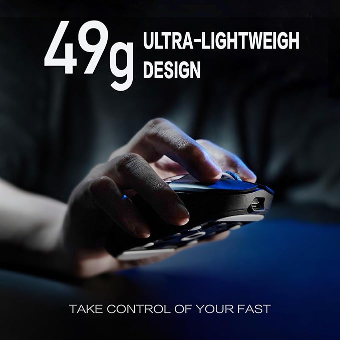 Chilkey Glacier LW 8K M Wireless Gaming Mouse with Screen - 49g Super Lightweight - Dual 8K Polling - Maximum 30000 DPI - Optical Switch - Tri-Mode 2.4G/USB-C/Bluetooth 5.2 - Black