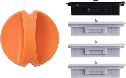 4-Pack Trimmer Replacement Blades for Fiskars Paper Trimmer, Replacement Blade for All Series of Fiskars/Portable&Precision Trimmer,Arts and Crafts,3 Cutting&1 Scoring Blades,a Slider,Orange