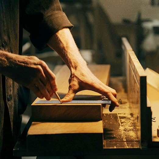 6-Inch and 12-Inch Stainless Steel Metal Ruler with Non-Slip Cork Backing - 2 Pack