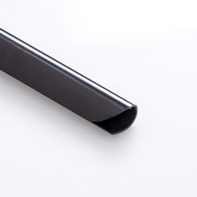 BNC Slide and Grip Binding Bars, 1/4 Inches, Black Color, Letter Size Pack of 100, 30 to 40 Sheet Capacity, Round Corner (1/4 Inches, Black)