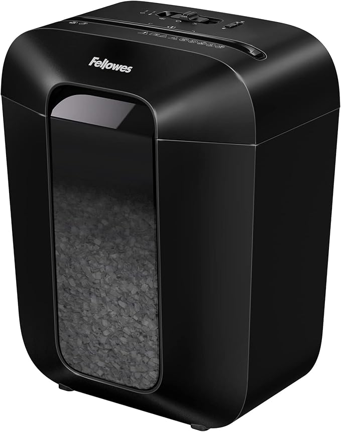 Fellowes LX41-DB 8-Sheet Micro-Cut Paper Shredder for Home Office