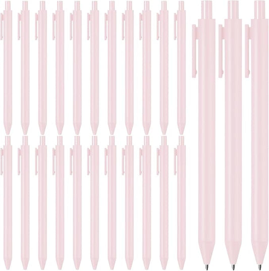 Fulmoon 25 Pcs Ballpoint Pens Bulk Retractable Comfortable Writing Pens Cute Back to School Supplies in Medium Point 1.0 mm for Teacher Student Bridal Shower Baby Shower