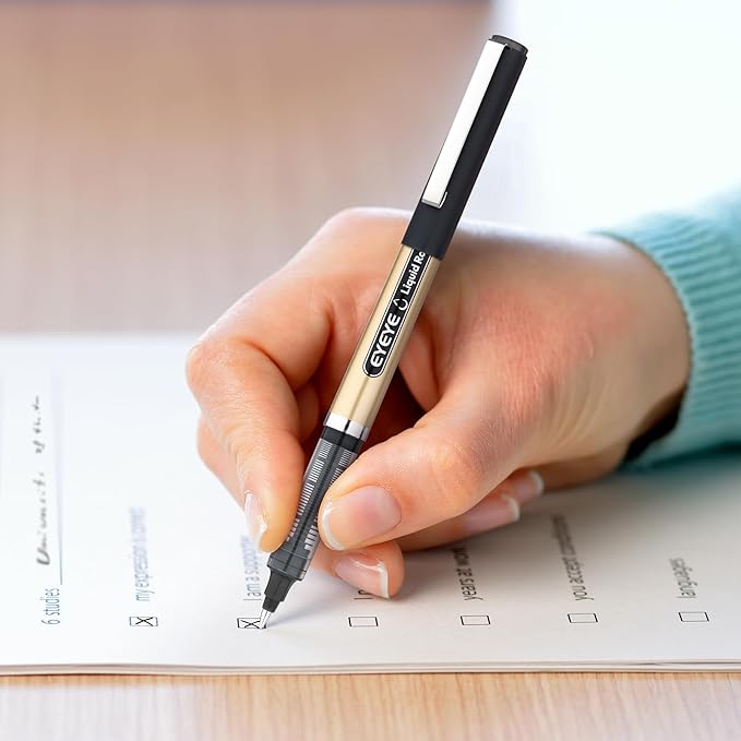 EYEYE 0.5mm Extra Fine Point Rollerball Pens 3 Colors, Quick Dry Liquid Ink, Smooth Writing Fine Tip Pens for Journaling, Note Taking, Office & School Supplies