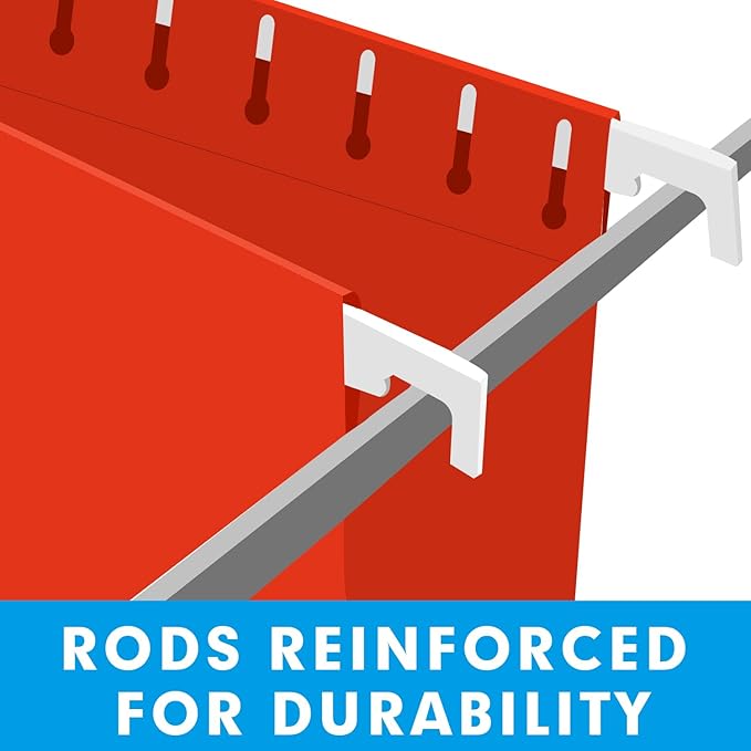 Hanging File Folders, RAZCC 60 Pack Reinforced Hanging Folders Letter Size, Designed for Bulky Files, Filing Cabinet, Adjustable Tabs, Assorted Colors