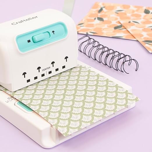 Craftelier - Spiral Binding Machine | Binder Machine for Book Binding | Compatible with 2:1 Spiral Coils and Classic Rings up to 1" | Compact Coil & Wire Book Binder Tool for Paper, Notebooks