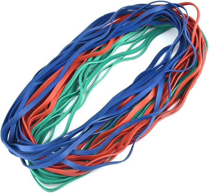 Coopay 12 Inches Extra Large Rubber Bands, 30 Pieces Heavy Duty Trash Can Band Bulk, Strong Elastic for Office Supply School Home, Garbage Cans, File Folders (Multicolored)