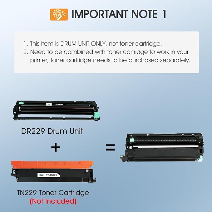 DR229 DR229CL Drum Unit 4-Pack Compatible Replacement for Brother DR229 DR-229CL for MFC-L3780cdw MFC-L3720cdw HL-L3220cdw HL-L3280cdw HL-L3295cdw DCP-L3560cdw Printer (Black Cyan Magenta Yellow)