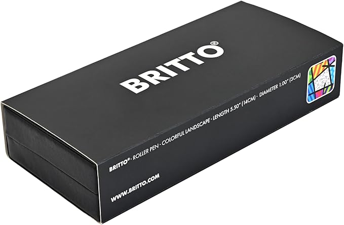 Britto Premium Rollerball Pen - Extra Fine Point with 0.5mm Premium-Grade Refillable Liquid Black Ink, Smooth Precision Writing & Quick Drying Pen for Journaling (Japanese, Colorful Landscape)