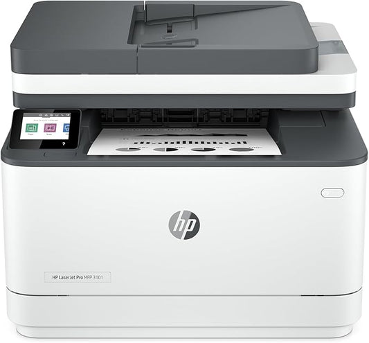 HP LaserJet Pro MFP 3101fdw Wireless Black & White All-in-One Laser Printer, Scanner, Copier, Fax, Best-for-Office (3G628F)