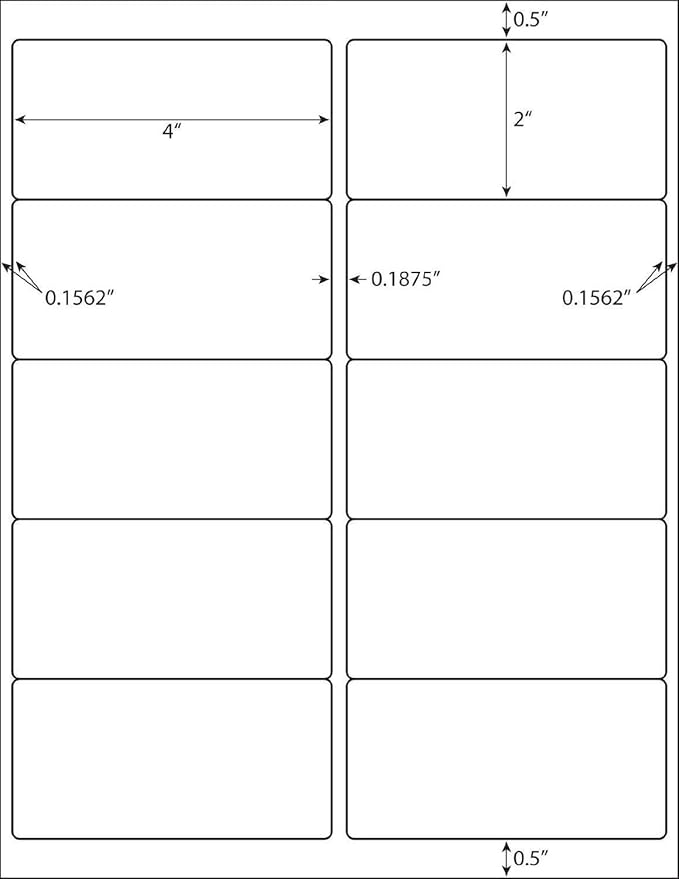 BESTEASY 10-UP Address Labels,/Address Mailing Labels 4000 Sheets Shipping Sticker Labels Compatible Laser/Ink Jet Shipping Labels(40000 Labels)