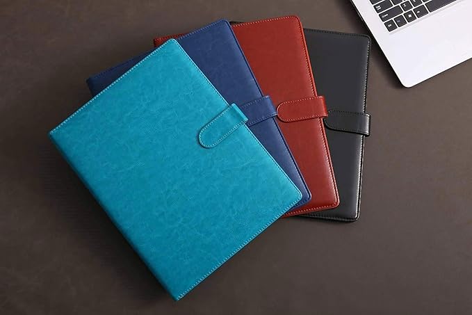 Clipboard Folder Padfolio, Writing Portfolio Faux Leather Clipboards with Cover for Legal Pad Holder Letter Size A4 8.5 x 11 for Business Conference Notepad Clip Boards (Pale Turquoise)