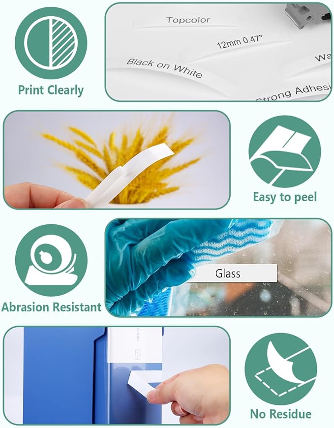 20-Pack 12mm 0.47 Laminated White Tape Tz231 Compatible for Brother Tze-231 P Touch Tze Tz Label Tape Refills Tze231 for PTH110 PTD220 PTD210 PTH103W PTD400 PT1280 PT1290 PT2040 Label Maker