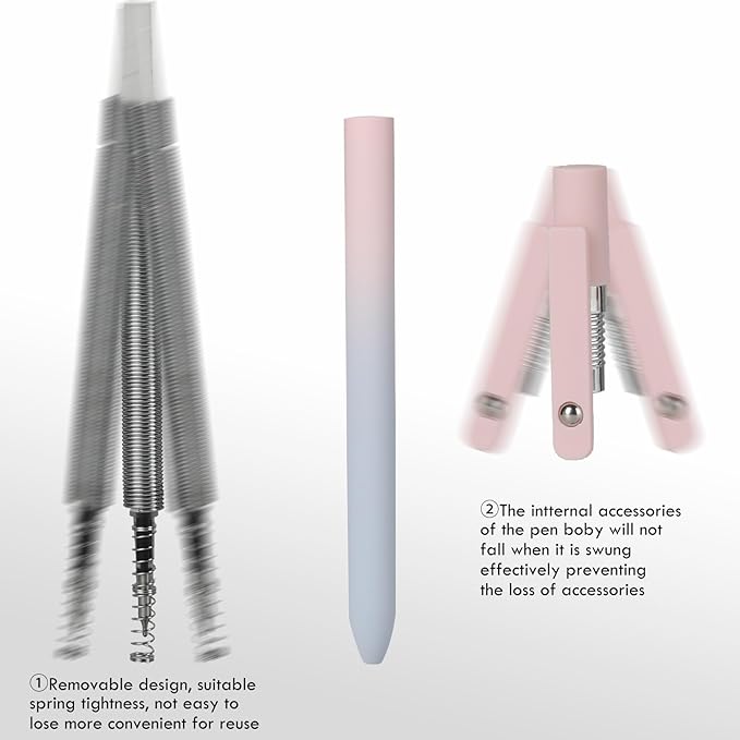 Ddaowanx Gel Pens, 5 Pcs 0.7mm Quick Dry Black Ink Pens Fine Point Smooth Writing Pens, Cute Office School Supplies Gifts for Women (5 Pcs Gradient-Black Ink)