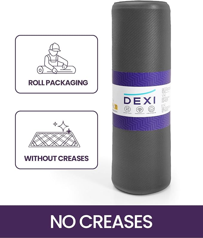 DEXI Kitchen Mat Cushioned Anti Fatigue, Non Slip Waterproof Comfort Standing Floor Rug for Kitchen, Office, Sink, Laundry, 48x20, Grey