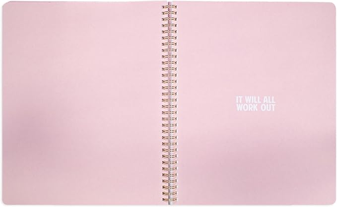 ban.do Metallic Rough Draft Large Spiral Notebook, 11" x 9" with Pockets and 160 College Ruled Pages, Pearlescent