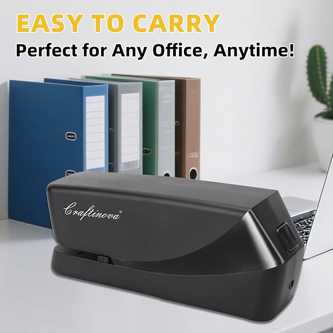 Electric Stapler,Automatic,Inclued 2000 Staples and 1 Staple Remover, Heavy Duty Can Store 210 Staples，AC or Battery Powered Stapler Heavy Duty, 25 Sheet Capacity.