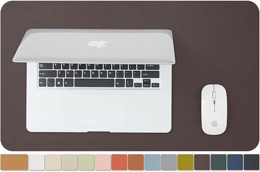 Cork Desk Mat - Small Dual-Sided Desk Pad for Office and Home - Desk Organization and Accessories - Ideal for Large Mouse Pad and Small Desk Mats on Top of Desks(Coffee,23.6"x 13.8")