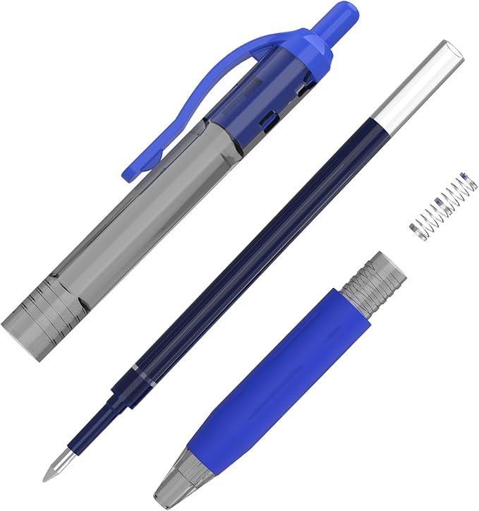 EYEYE G-103 Retractable 0.5mm Gel Pens, 10 Pack Extra Fine Point Blue Ink Pens Quick Dry, Ballpoint Pen Fine Point Smooth Writing Pens for Office School Supplies