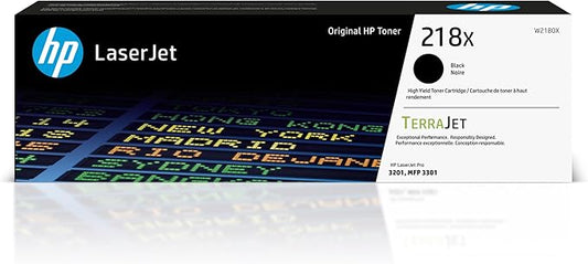 HP 218X Black High-Yield Toner Cartridge | Works with Color Laserjet Pro 3201, MFP 3301 Series | W2180X