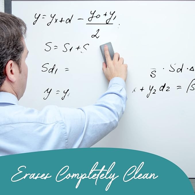 EXTRIC Dry Erase Markers Bulk Set of 48, Whiteboard Markers Bulk 4 Colors Chisel Tip White Board Markers, Red Blue Green Black Dry Erase Marker